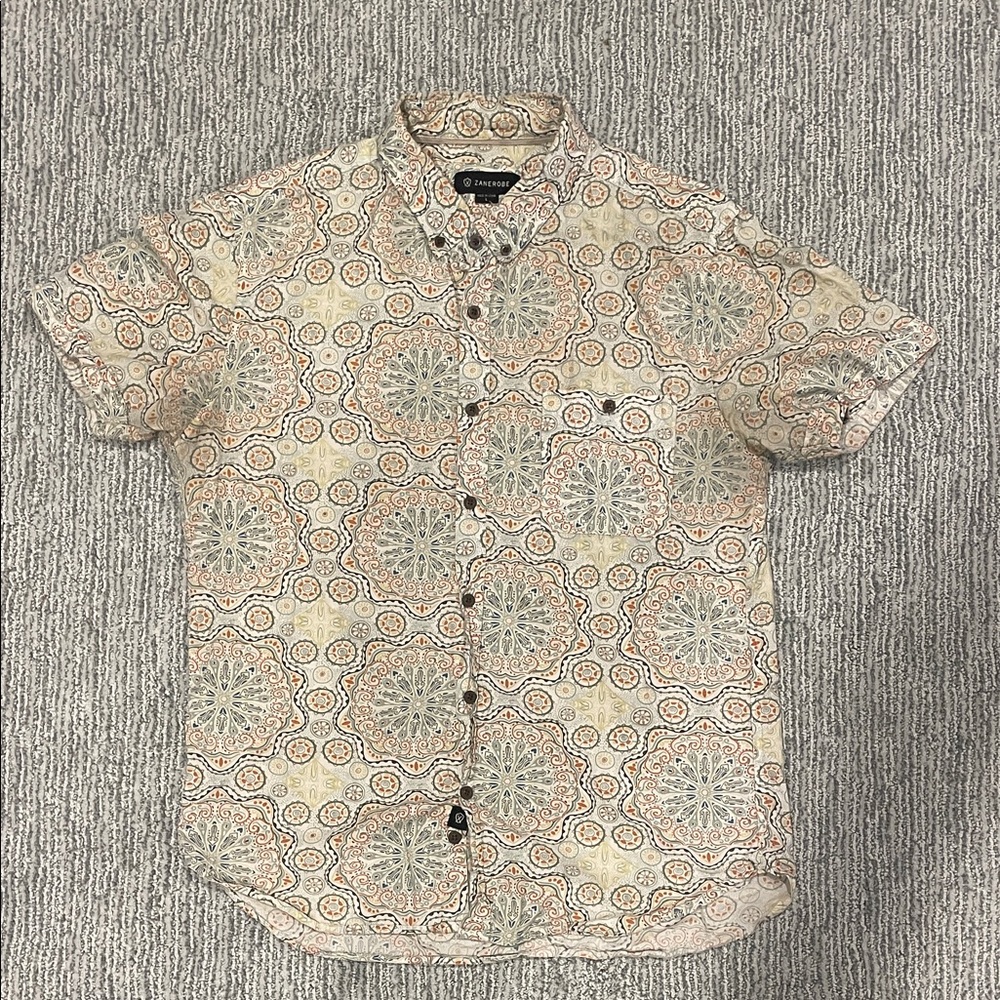 Zanerobe Men's Casual Shirt with Geometric Pattern